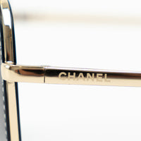 Pre-Loved Chanel™ Gold Tone Crystal Embellished Sunglasses