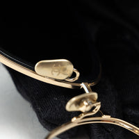 Pre-Loved Chanel™ Gold Tone Crystal Embellished Sunglasses