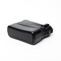 Pre-Loved Chanel™ Black Aged Calfskin Leather Medium Gabrielle Shoulder Bag with Black Hardware
