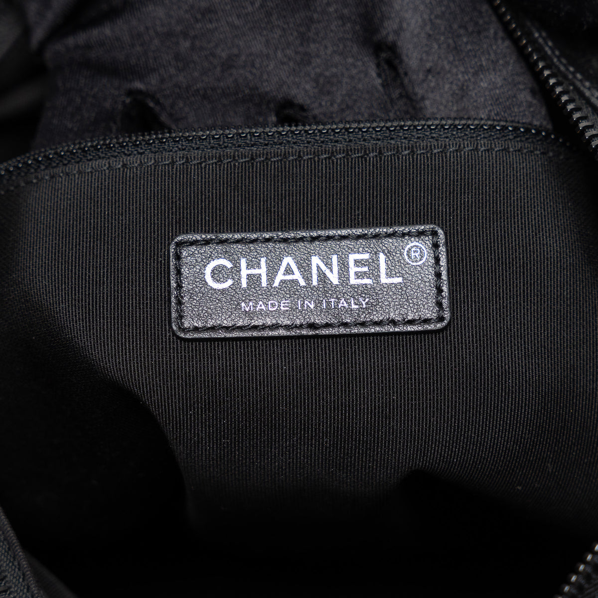 Pre-Loved Chanel™ Black Aged Calfskin Leather Medium Gabrielle Shoulder Bag with Black Hardware