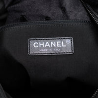 Pre-Loved Chanel™ Black Aged Calfskin Leather Medium Gabrielle Shoulder Bag with Black Hardware