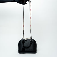 Louis Vuitton Black Epi Leather BB Alma Handbag with Guitar Strap