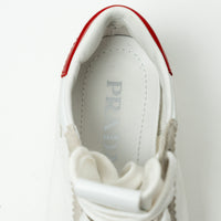Prada Suede and Textile Sneakers with Red Details Size 35.5