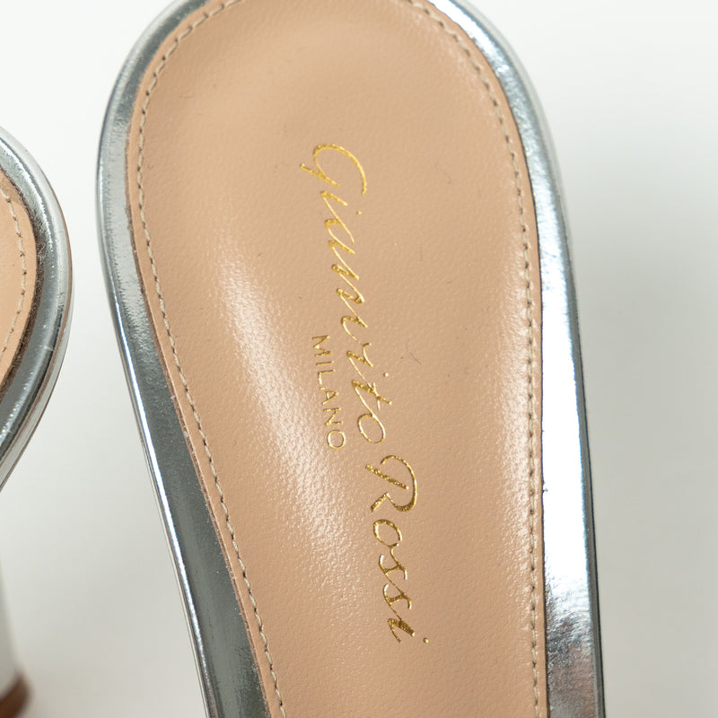 Gianvito Rossi Silver and PVC Mule Heels Size 39