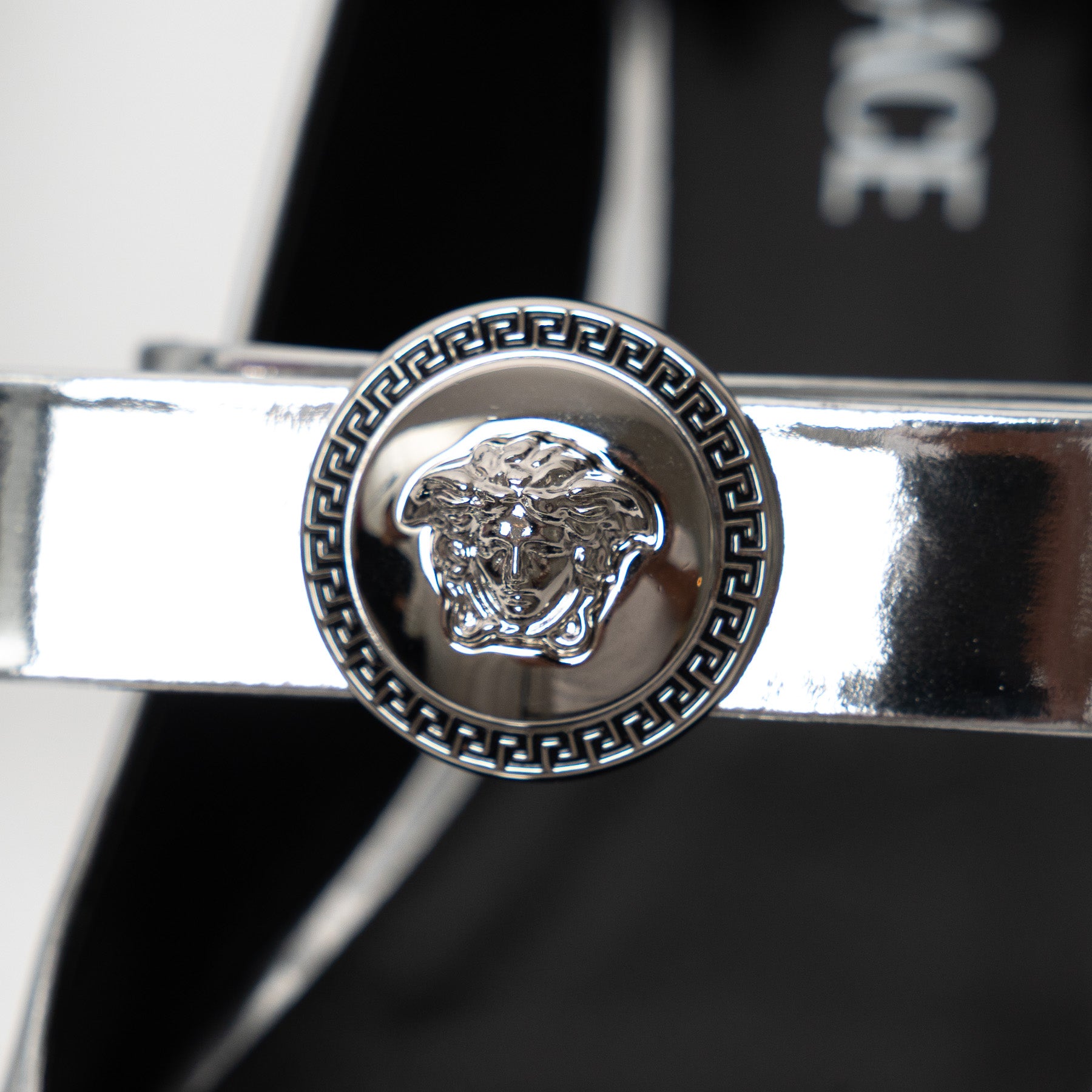 Versace Metallic Silver Flats With Peep Toe Size 39 – LFC Ltd