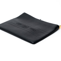 Dior Black Grained Leather Pouch