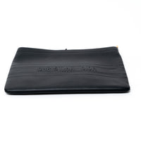 Dior Black Grained Leather Pouch