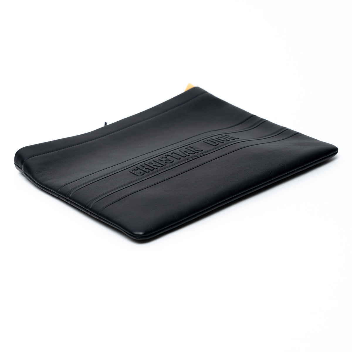 Dior Black Grained Leather Pouch