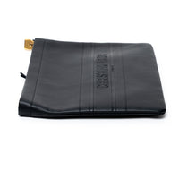 Dior Black Grained Leather Pouch