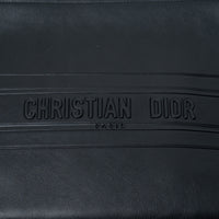 Dior Black Grained Leather Pouch