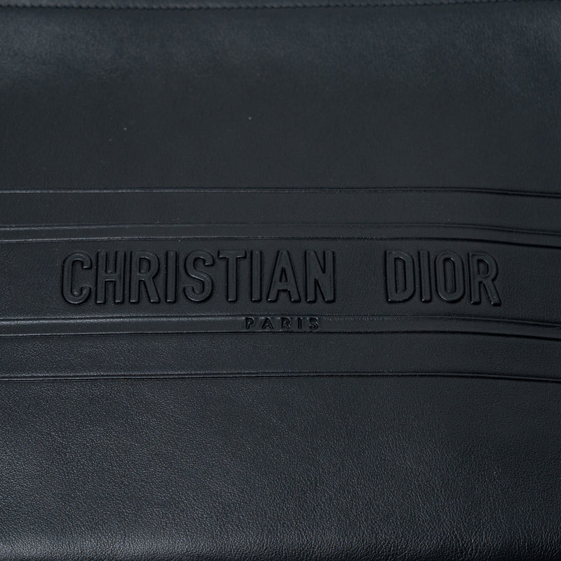 Dior Black Grained Leather Pouch