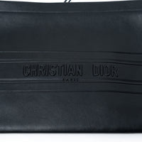 Dior Black Grained Leather Pouch