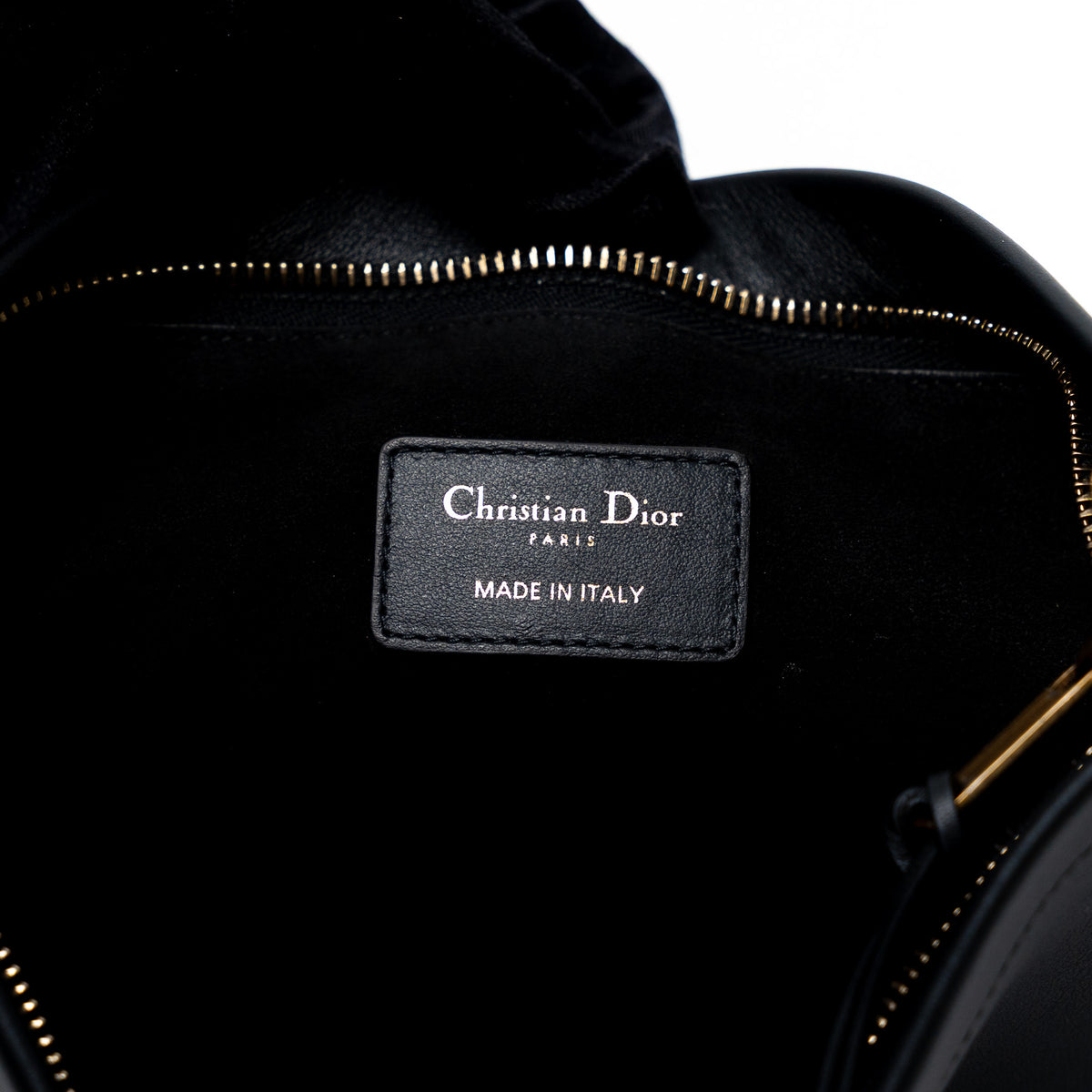 Dior Black Grained Leather Pouch