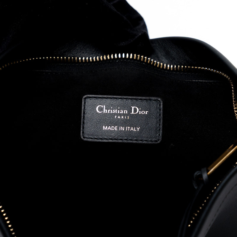 Dior Black Grained Leather Pouch