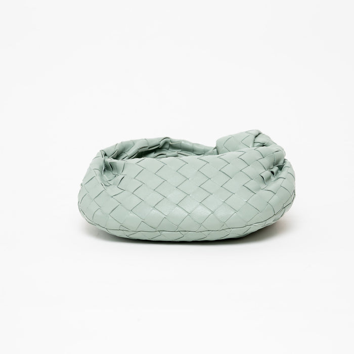 Bottega Veneta Mint Green Intrecciato Leather Mini Jodie Bag