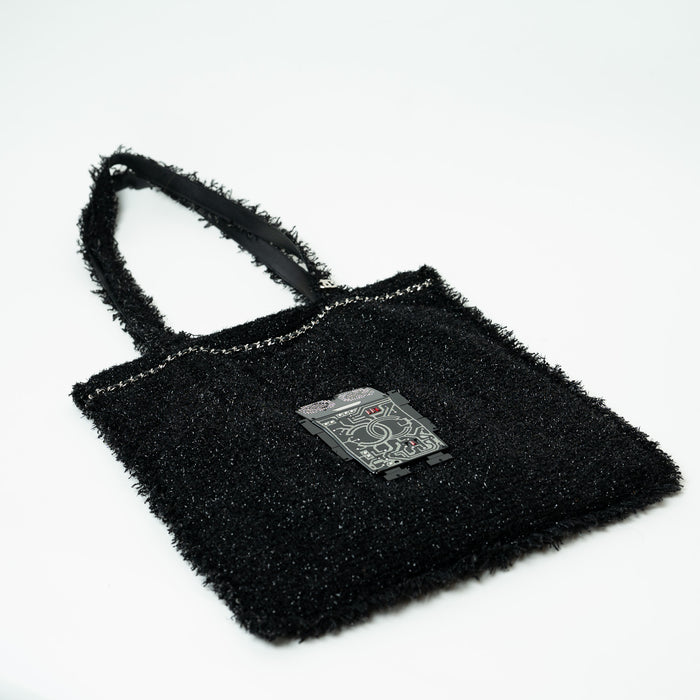 Spring 2017 Limited Edition Chanel Black Tweed Resin Robot Tote Bag