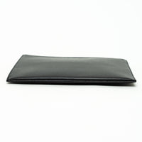 Saint Laurent Black Pebbled Leather Zip Top Pouch