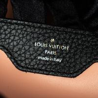 Louis Vuitton Black and Pink Taurillon Leather Capucines PM Handbag