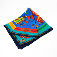 Hermes Multicolor Silk Les Sangles Scarf (need Pricing)