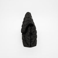 Saint Laurent Black Velvet Rhinestone Envelope Clutch