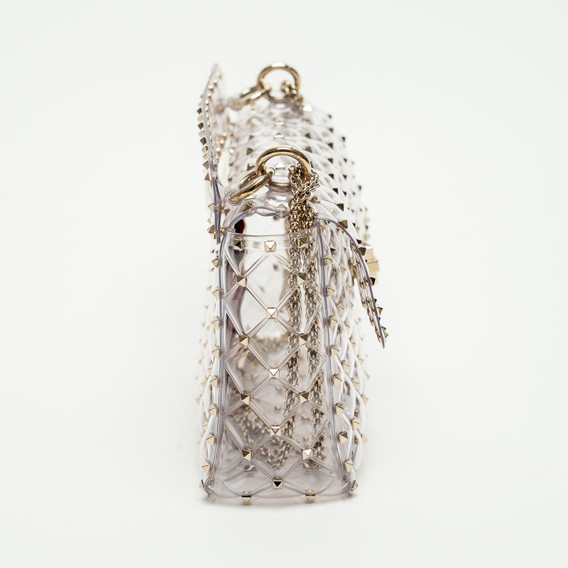 Valentino Clear PVC Rockstud Handbag