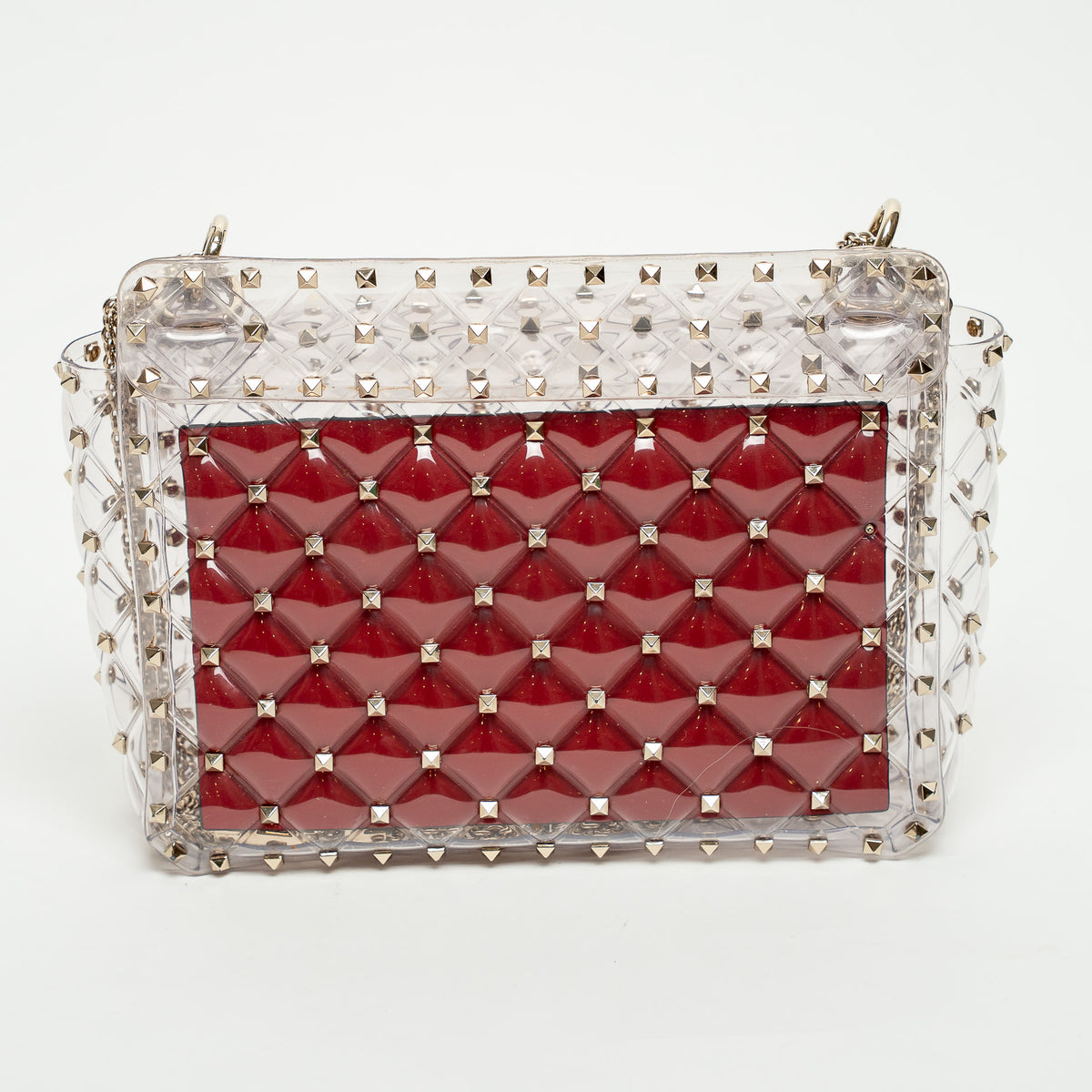 Valentino Clear PVC Rockstud Handbag