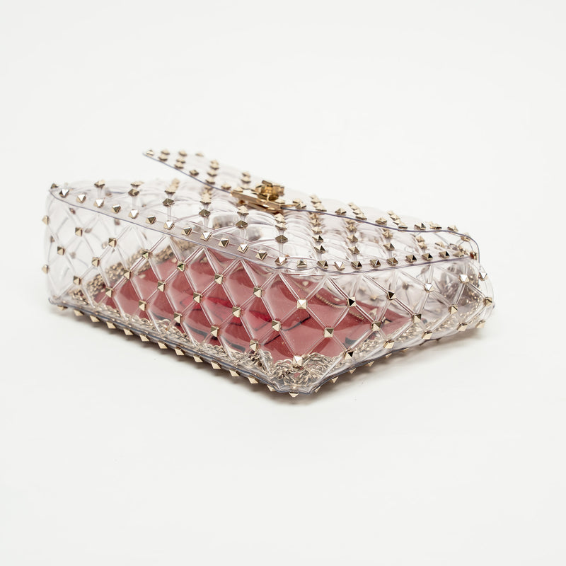 Valentino Clear PVC Rockstud Handbag