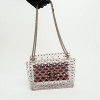 Valentino Clear PVC Rockstud Handbag