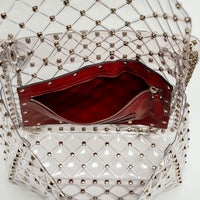 Valentino Clear PVC Rockstud Handbag