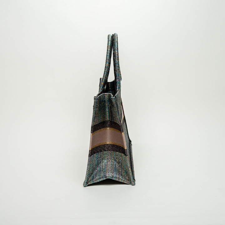 Dior Metallic Multicolour Lurex Medium Book Tote
