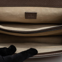 Gucci Brown Leather Embroidered Floral Web Medium Dionysus Shoulder Bag