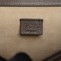 Gucci Brown Leather Embroidered Floral Web Medium Dionysus Shoulder Bag