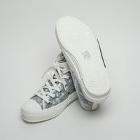 Dior White and Blue Oblique Canvas B23 League High-Top Sneaker Size 38