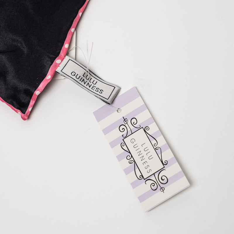 Lulu G Silk Scarf with Polka Dot Details