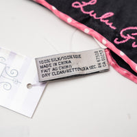 Lulu G Silk Scarf with Polka Dot Details