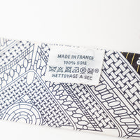Hermes Black, White, and Red Multicolour Silk Objets De Curiosite Twilly