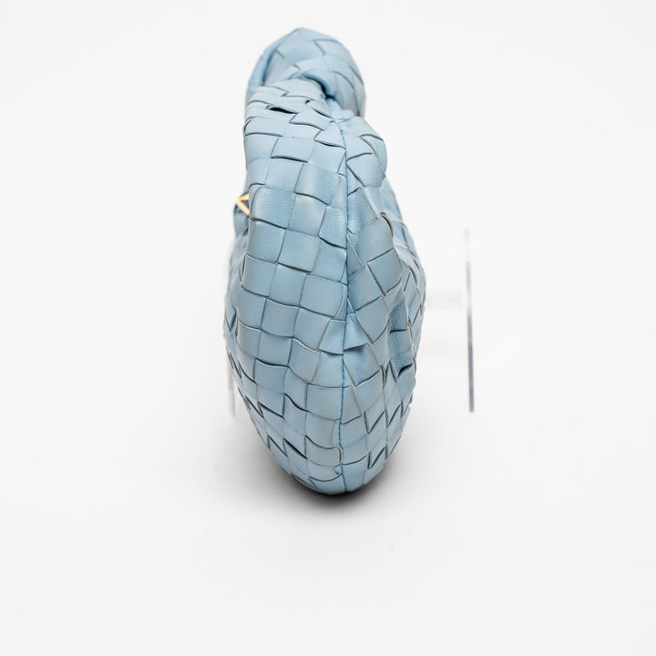 Bottega Veneta Sky Blue Intrecciato Leather Mini Jodie Bag