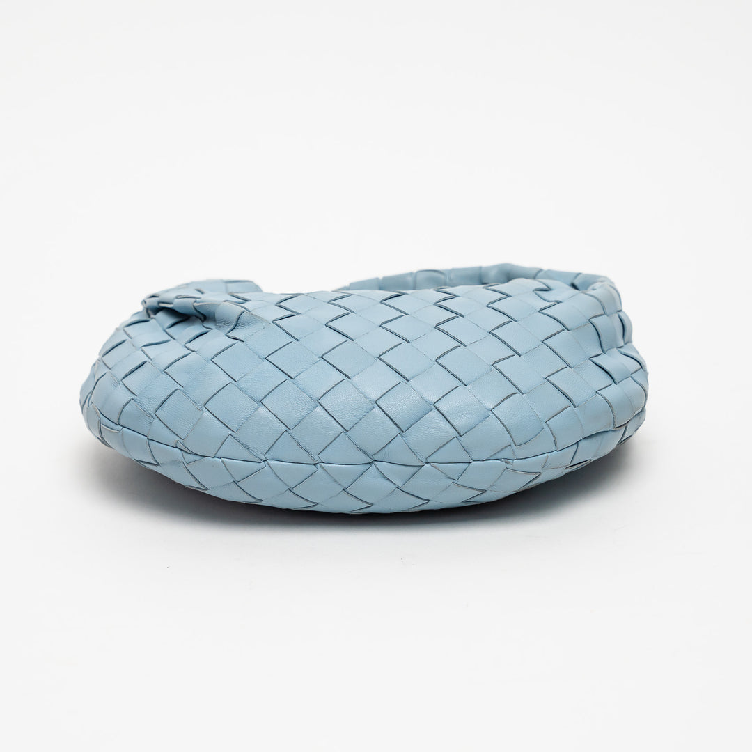 Bottega Veneta Sky Blue Intrecciato Leather Mini Jodie Bag