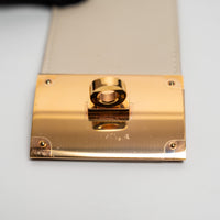 Hermes Kelly Dog Bracelet in Ivory and Gold