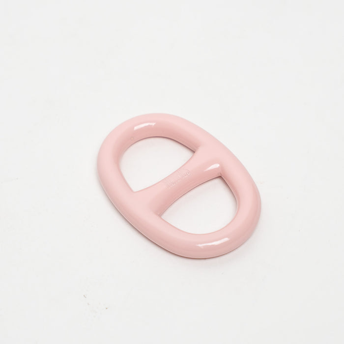 Hermes Pink Lacquer Chaine D'Ancre Scarf Ring