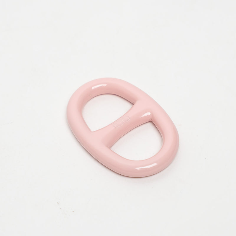 Hermes Pink Lacquer Chaine D'Ancre Scarf Ring