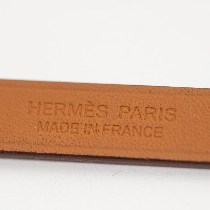 Hermes Gold Leather Kelly Choker