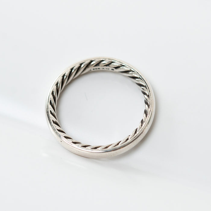 David Yurman Sterling Silver Sculpted Cable Ring Size 7