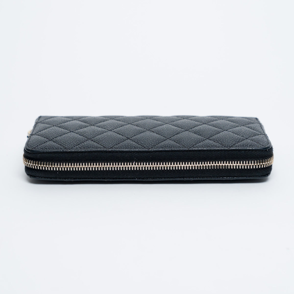 Pre-Loved Chanel™ Black Caviar Leather Zip Around Continental Wallet