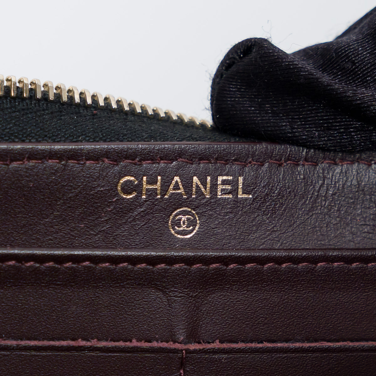 Pre-Loved Chanel™ Black Caviar Leather Zip Around Continental Wallet