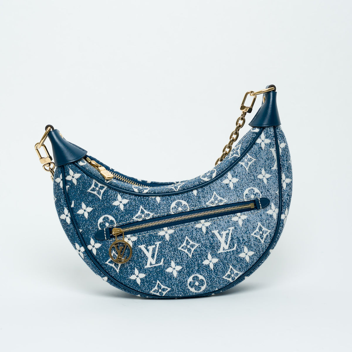 Louis Vuitton Blue Monogram Jacquard Denim Loop Handbag