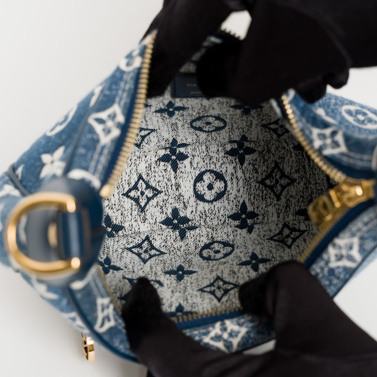 Louis Vuitton Blue Monogram Jacquard Denim Loop Handbag