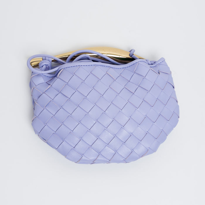 Bottega Veneta Amethyst Purple Intrecciato Leather Mini Sardine Handbag