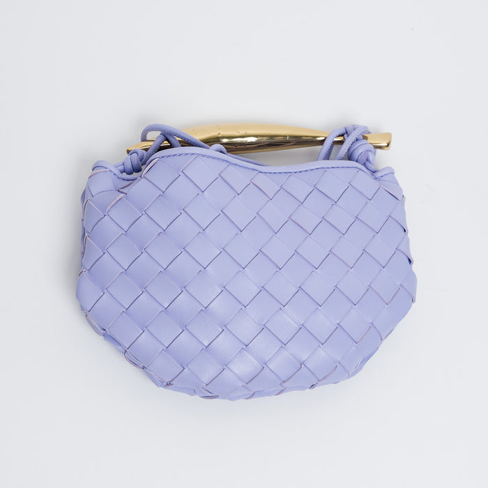 Bottega Veneta Amethyst Purple Intrecciato Leather Mini Sardine Handbag