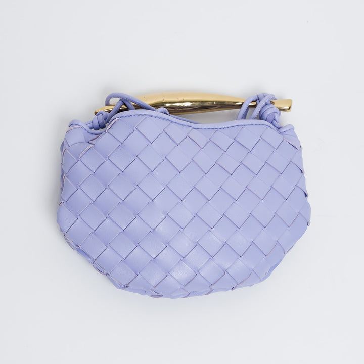 Bottega Veneta Amethyst Purple Intrecciato Leather Mini Sardine Handbag
